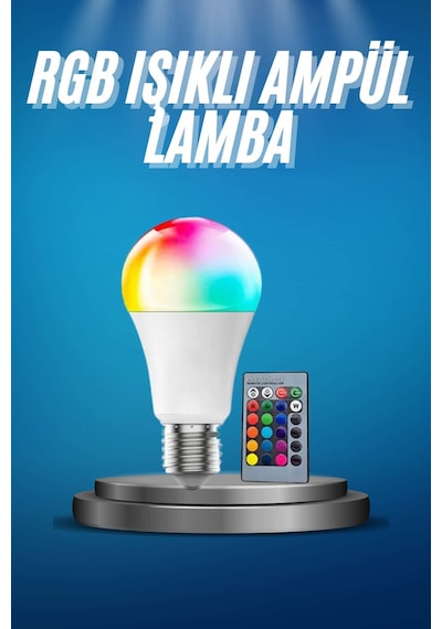 Ayarlanabilir Parlaklık Rgb Led Ampul Beyaz Lamba Ve Renkli Ampul Renkli