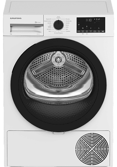 Grundıg GPDH 9635 E Enerji Sınıfı 9 Kg Isı Pompalı Kurutma Makinesi Beyaz
