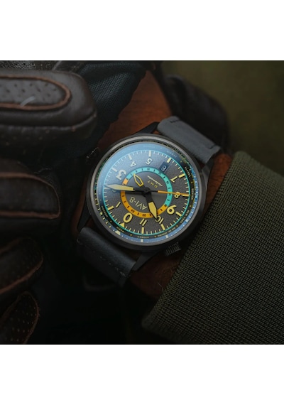 Avı-8 Flyboy Wingman Worldtimer Gmt Av-4120-04 Otomatik Erkek Kol Saati Gri