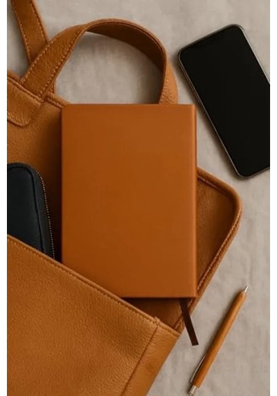 Termo Deri Kapaklı Noktalı Defter - A5 128 Yaprak 124-Pembe