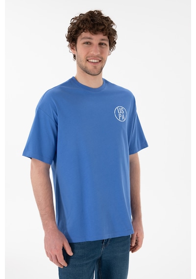 U.S. Polo Assn. Erkek Oversize Fit Bisiklet Yaka İndigo Tişört 50305904-VR028 U.S. Polo Assn. Erkek Oversize Fit Bisiklet Yaka İndigo Tişört 50305904-VR028