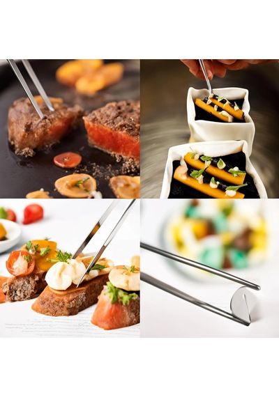 Paslanmaz Çelik Profesyonel Şef Cımbızı 30 Cm Ergonomik Tasarım Dayanıklı Mutfak Maşası Et Pişirme Barbekü Ve Pasta Süsleme İçin İdeal
