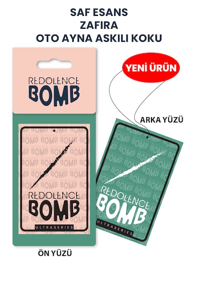 Oto Ayna Askılı İpli Kalın Karton Zafira Koku 10x6,5cm Saf Esans