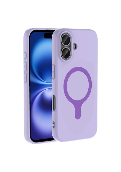 Apple iPhone Uyumlu 17 Kılıf M-safe Şarj Özellikli Zore Aris Silikon Kapak - Lila