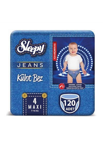 Sleepy Jeans Külot Bez 4 Numara Maxi 4’lü Jumbo 120 Adet