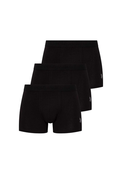U.S. Polo Assn. Erkek Siyah 3 Lü Boxer 80173 Siyah