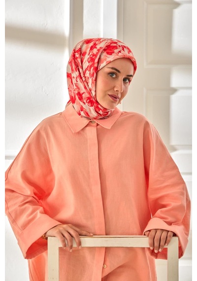 Silk Home Velora Eşarp 161001-39 Taş, Ekru, Somon, Narçiçeği