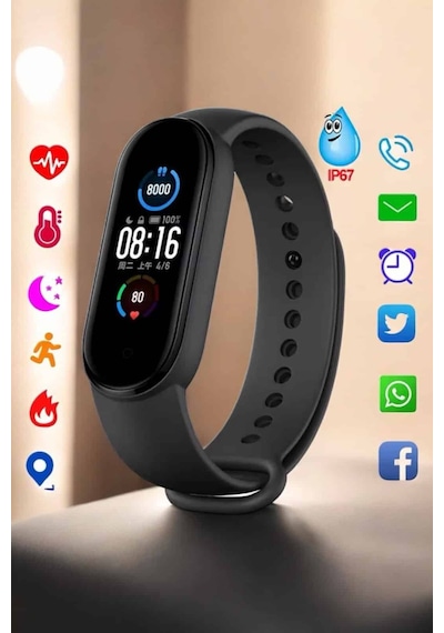 Zengemtx Akıllı Bileklik Fitness Ve Sağlık İçin Akıllı Bileklik Adım Sayar, Kalp Atışı, Uyku İzleme