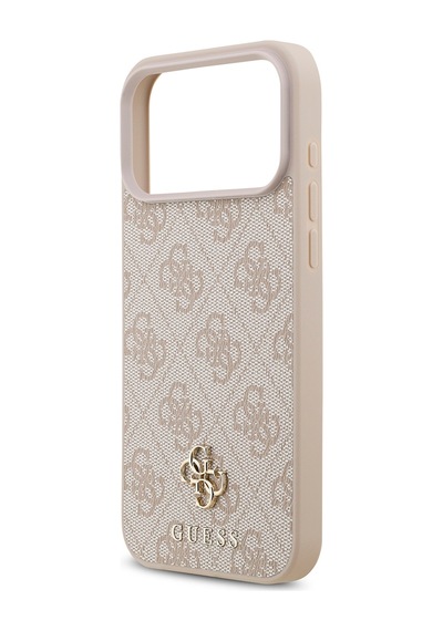 Apple Uyumlu iPhone 18 Pro Max Kılıf Guess  Lisanslı M-safe Şarj Özellikli Small 4g Classic Kapak Pembe