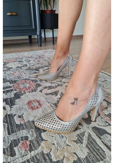 135 5399 Topukla Kadın Taşlı İnce Topuklu Stiletto Abiye Ayakkabı 001