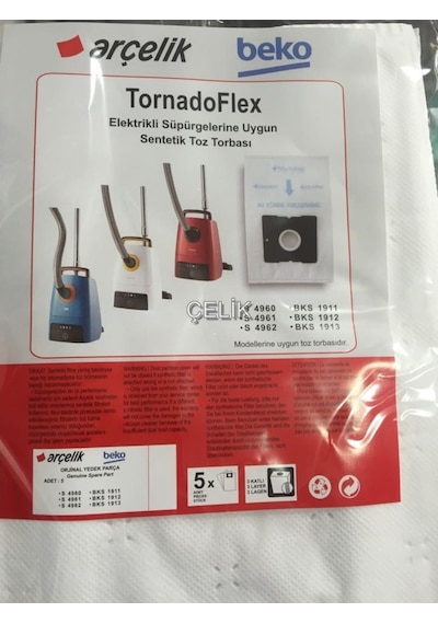 Beko Uyumlu Bks 1912 Bez Toz Torbası 15 Adet