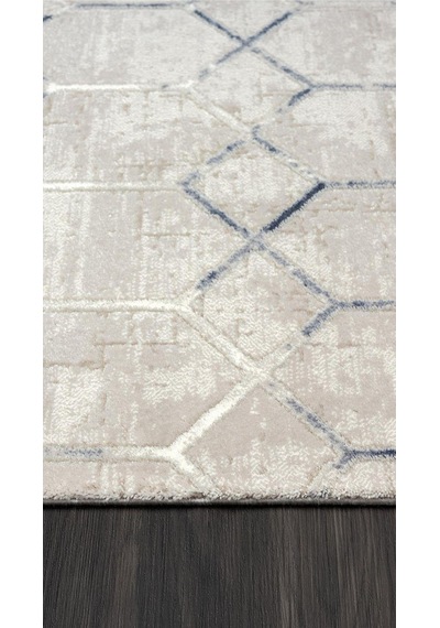 By Özer Halı Gri Renk Geometrik Şekilli Modern Stil Karmen Halı Soft 01805a Salon Halısı Çok Renkli