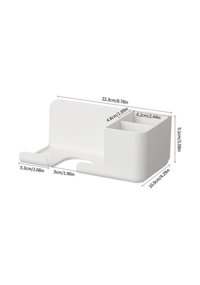 Sn-27125 Banyo Rafı Sabunluk Diş Fırçası Saç Kurutma Makinesi Beyaz