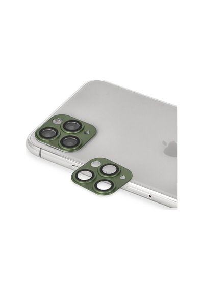 iPhone Uyumlu 11 Pro Max Pers Alüminyum Kamera Lens - Yeşil