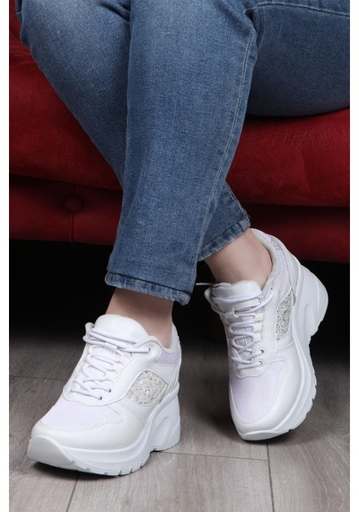 Flet 185 Beyaz Kadın Spor Sneaker Beyaz
