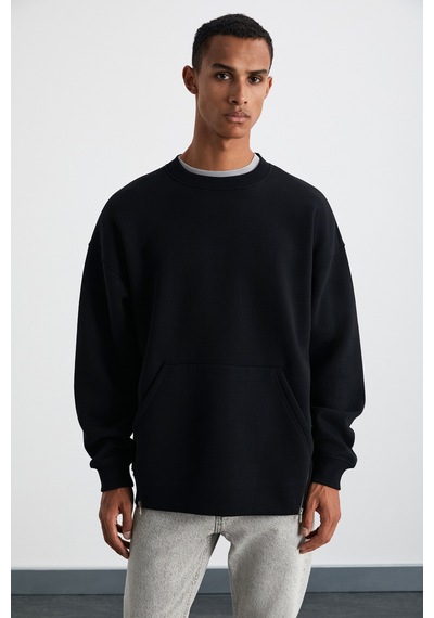 Grımelange SANTIAGOS  Erkek Pamuk-Polyester Siyah Sweatshirt