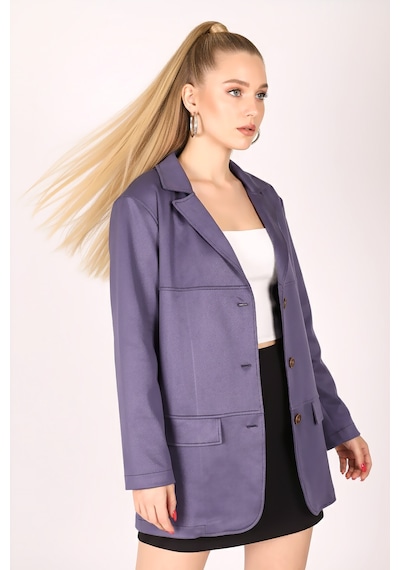 Armonika Kadın Koyu Mavi Yakalı Cep Kapaklı Düğmeli Vatkalı Premium Süet Oversize Ceket Arm-25k001057 Armonika Kadın Koyu Mavi Yakalı Cep Kapaklı Düğmeli Vatkalı Premium Süet Oversize Ceket Arm-25k001057