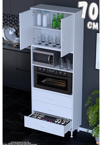 Defne 70 Cm Fırın Uyumlu 3 Çekmeceli Çok Amaçlı Mutfak Kiler Banyo Organizer Çocuk Odası Dolabı Beyaz Defne 70 Cm Fırın Uyumlu 3 Çekmeceli Çok Amaçlı Mutfak Kiler Banyo Organizer Çocuk Odası Dolabı Beyaz