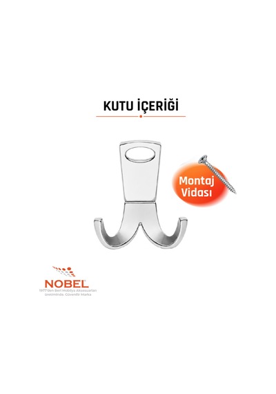 Seylan Askı, Metal Vestiyer Askısı, Krom, Duvar Ve Dolap Askılığı 5'li Set Vidalı
