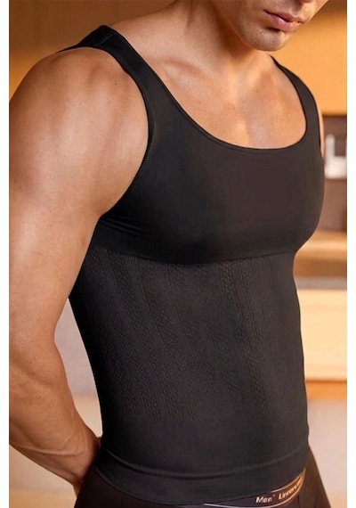 Fit Women Dik Duruş Destekli Korse Atlet 6056 Siyah