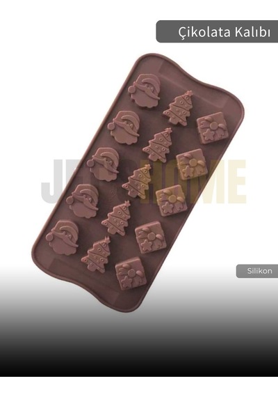 Çam Desen Çikolata Kalıbı Bpa Free Buz Kalıbı Silikon Tatlı Kalıbı Yapışmaz Kalıp Kahverengi