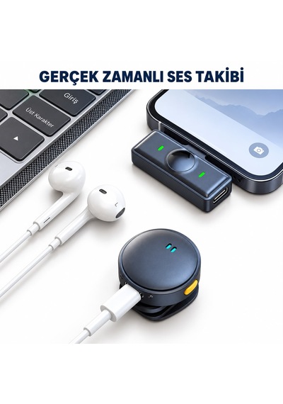 Q8 Kablosuz Yaka Mikrofonu Tyep-c Uyumlu 2.4ghz 20 Metre Menzil Dijital Şarj Göstergeli Mıknatızlı Kıskaçlı Telefon Bilgisayar Tablet Uyumlu-sütüdyo-canlı Yayın-vlog-pörortaj Uzun Pil Ömrü