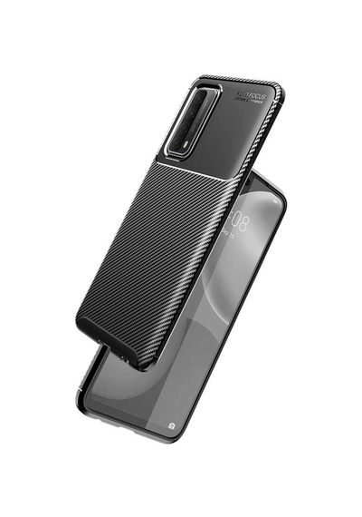 Huawei P Smart 2021 Kilif Karbon Silikon Case 394930330