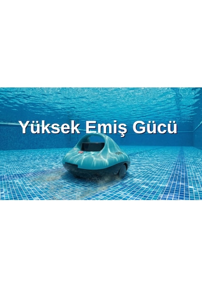 ISEE ROBOT otter Kablosuz Havuz Temizleme Robotu 80m² Şarjlı Çift Motor Otomatik Park