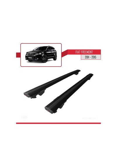 Fiat Freemont 2011-2015 Arası İle Uyumlu Hook Model Anahtar Kilitli Ara Atkı Tavan Barı Siyah