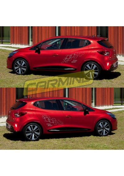 Renault Clio 4 Racing Yan Kapı Sticker Set