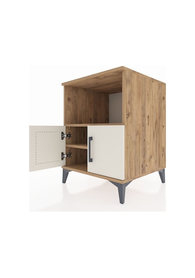 Kronos Komodin 2 Raflı 2 Kapaklı 60x59x80 Çam-aytaşı Çam