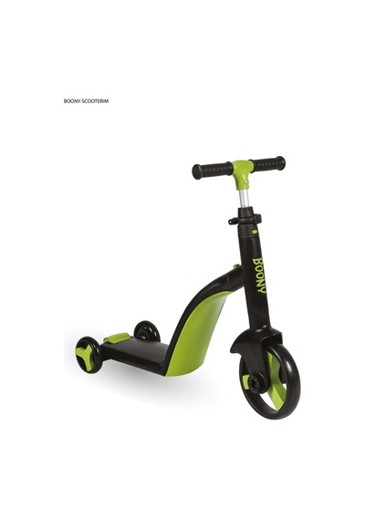 Boony Yeşil Çocuk Scooter- Bisiklet 1 Ürün 3 Özellik 50 Kg Taşıma Kapasiteli Yeşil