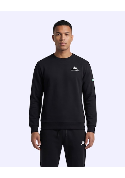 Kappa Talie Crewneck Erkek Siyah Regular Sweatshirt
