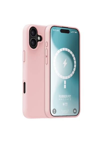 Apple Uyumlu iPhone Buff 16 Magsafe Rubber Fit Silikon Kılıf Light Pink