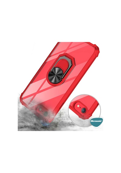 Microsonic Apple Uyumlu iPhone 6 Kılıf Grande Clear Ring Holder
