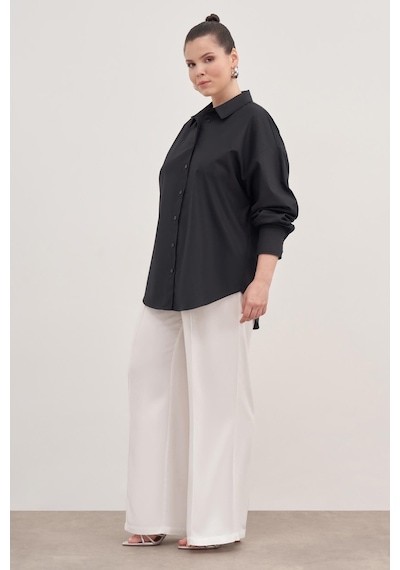 Myline Basic Poplin Gömlek -1786-siyah Siyah