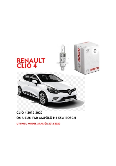 CLİO 4 2012-2020  ÖN UZUN FAR AMPÜLÜ H1 55W BOSCH