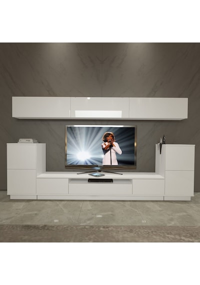 Decoraktiv Trendstyle 9s Slm Tv Ünitesi Tv Sehpası Beyaz