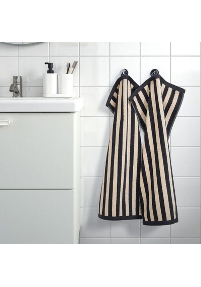 Ikea Slanhöstmal El Ve Yüz Havlusu 40 X 70 Cm Siyah - Bej