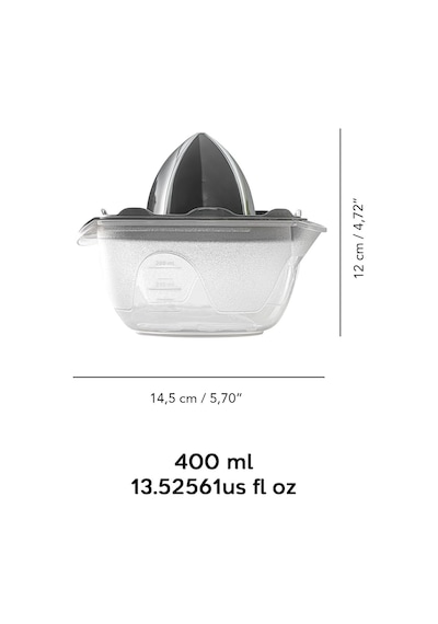 Tr Hazneli Limon Sıkacağı - Pratik Portakal Narenciye Sıkacağı 400 Ml - Gri Genel