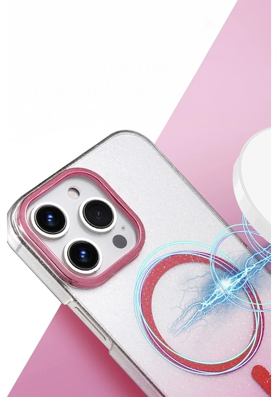 Mey İthalat Apple Uyumlu iPhone 16 Pro Max Glossy Magsafe Kapak - Pembe