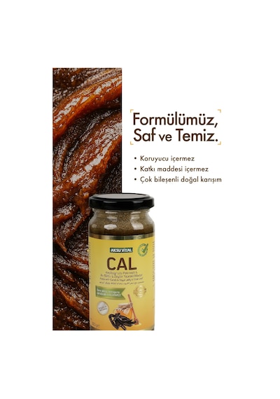 Aksu Vital Cal Keçiboynuzu Arı Sütlü Zeytin Yapraklı Macun 300 G