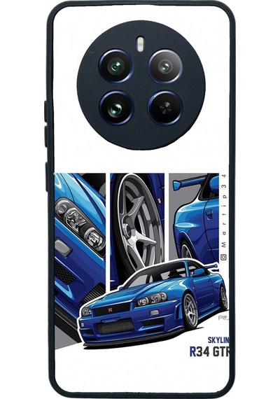 Oppo Realme 12 Gtr Tasarımlı Glossy Telefon Kılıfı Çok Renkli