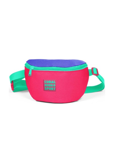 Coral High Sport Neon Mercan Lavanta Bel Çantası 22618 Çok Renkli