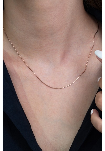 Ince Yılan Snake Gümüş Kolye Zincir Chain 50Cm 2,5Gr Msn20