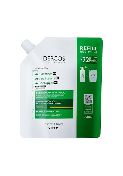 Dercos Anti Dandruff Kuru Saçlar Için Kepek Karşıtı Bakım Şampuanı Yeniden Dolum Paketi 390 Ml Diğer