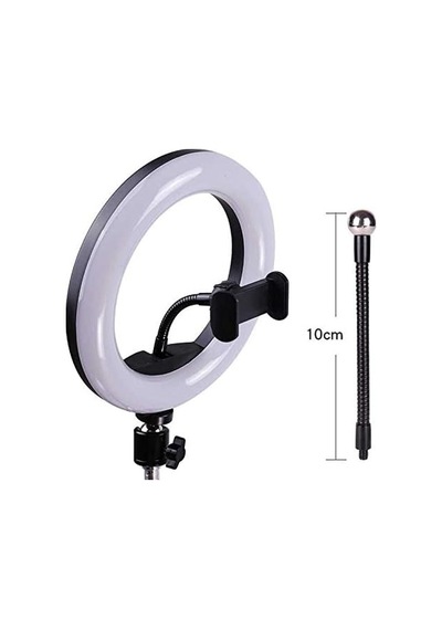 Ring Light Youtuber Tictok Makyaj Işıklı Telefon Tutucu 20cm + 2.2m Tripod M20 Siyah