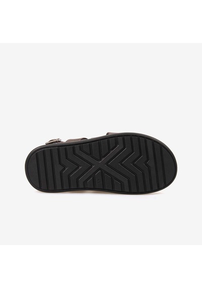 Kemal Tanca Erkek Kauçuk Tabanlı Deri Comfort Günlük Çapraz Bantlı Sandalet 555 Kahverengi