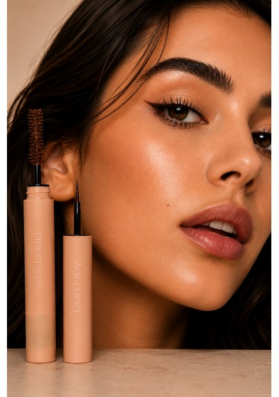 Dora Joy 2 İn 1 Çift Taraflı Maskara & Eyeliner Brown 02 Yoğun Siyah Hızlı Kuruyan Kalıcı Panthenol E Vitamini Ve Pirinç Özü İçerikli