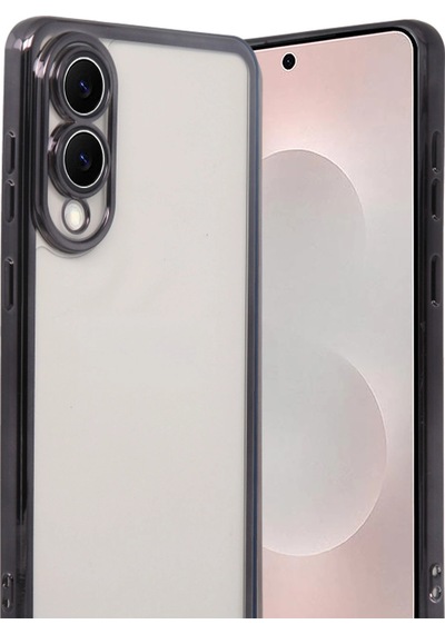 Samsung Uyumlu Galaxy S25 Edge Kamera Korumalı Lensli Silikon Siyah,